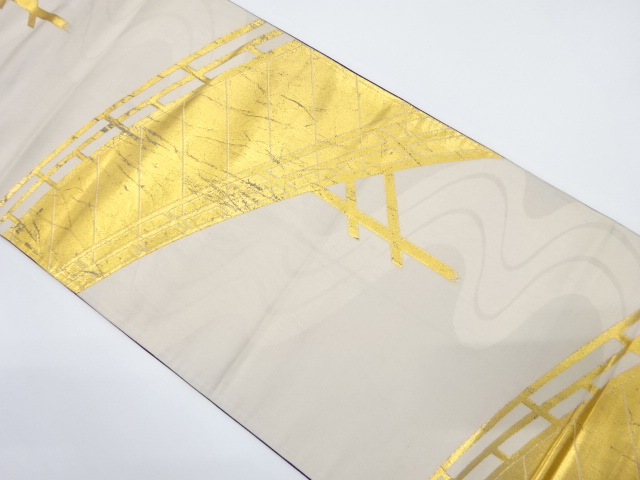 JAPANESE KIMONO / ANTIQUE FUKURO OBI / SILK / WOVEN BRIDGE